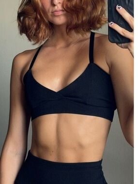 Live The Process Black Top Bra Size XS